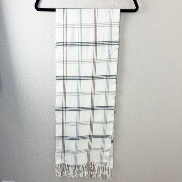 Women Men 100% CASHMERE Scarf Plaid Wool Scotland High Quality Winter 11x63” - Picture 4 of 5